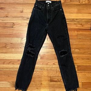 Abercrombie and fitch curve love ultra high rise ankle straight jeans